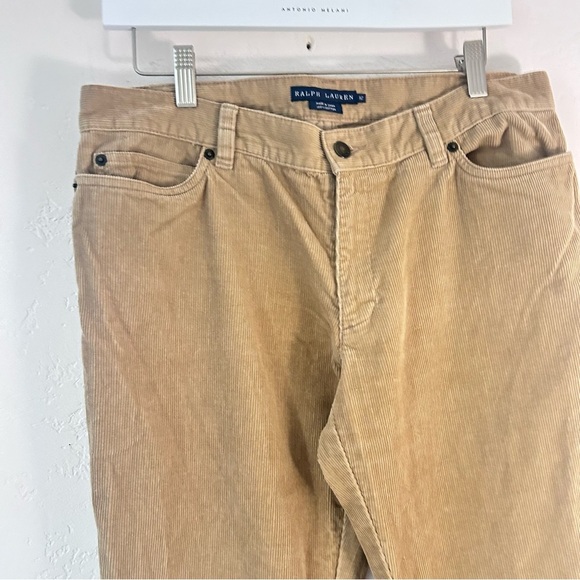 Ralph Lauren Vtg 90s Y2K Tan Corduroy Bootcut Pants Size 12 Midrise Cotton - Picture 4 of 12